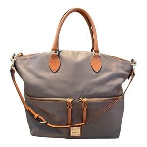 Dooney & Bourke NWOT Dillen Double Pocket Satchel in Elephant